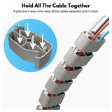 Newstar Spiral Cable Management, Wire Organizer for Office Desk