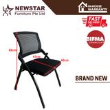 Newstar Foldable chair, Guest chair, With optional writing table