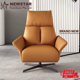 Modern High-Back Lounge Chair Sofa With Optional FootRest