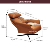 Modern High-Back Lounge Chair Sofa With Optional FootRest