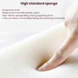 Big Embossed Italian Minimalist Sofa, Sweet Cream Colour