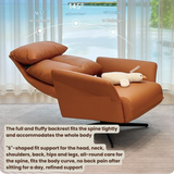 Modern High-Back Lounge Chair Sofa With Optional FootRest