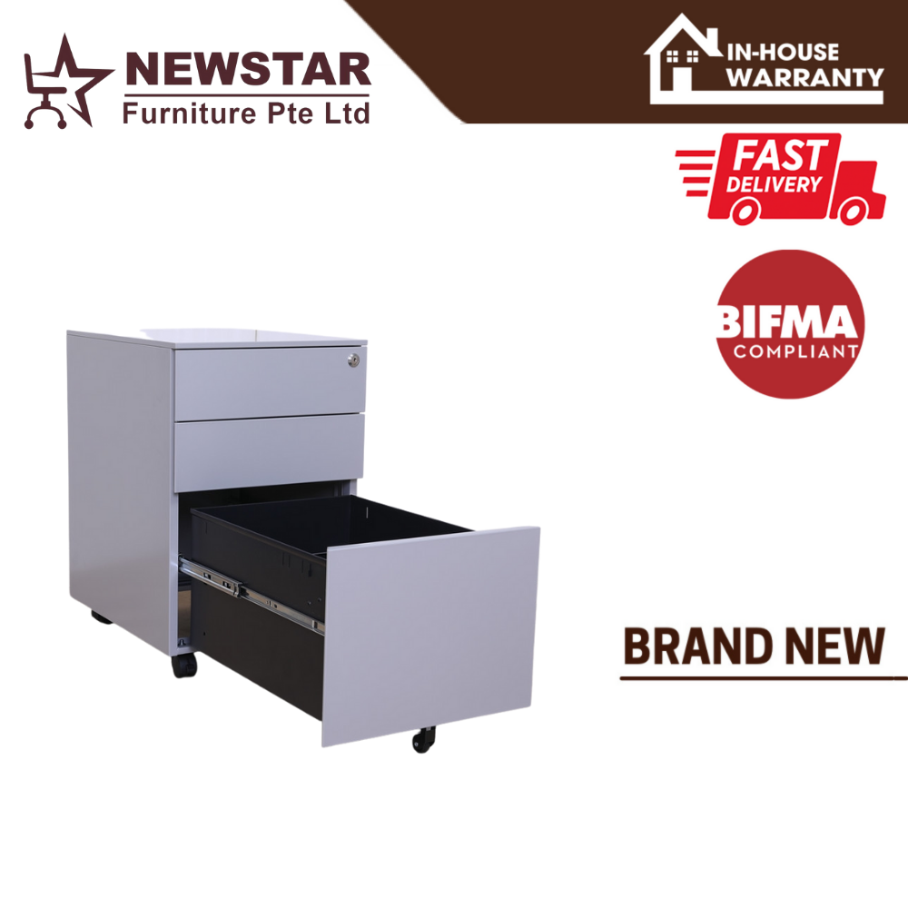 Newstar Mobile Lock Metal Pedestal 3 Drawer Steel – Newstar