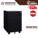 Newstar Mobile Lock Metal Pedestal 3 Drawer Steel