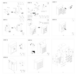 Floor Cabinet, Free Standing Cabinet With 3 drawers