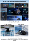 WYBOT S2 Solar Cordless Robotic Pool Cleaner with Solar-Powered Charging Dock