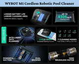 WYBOT M1 Rechargeable Cordless Robotic Pool Cleaner