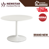 Office White Round Tea Pantry Table