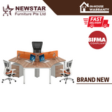 Modern Melamine White Aluminium Executive Office Desk BA-95 Series