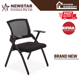 Newstar Foldable chair, Guest chair, With optional writing table