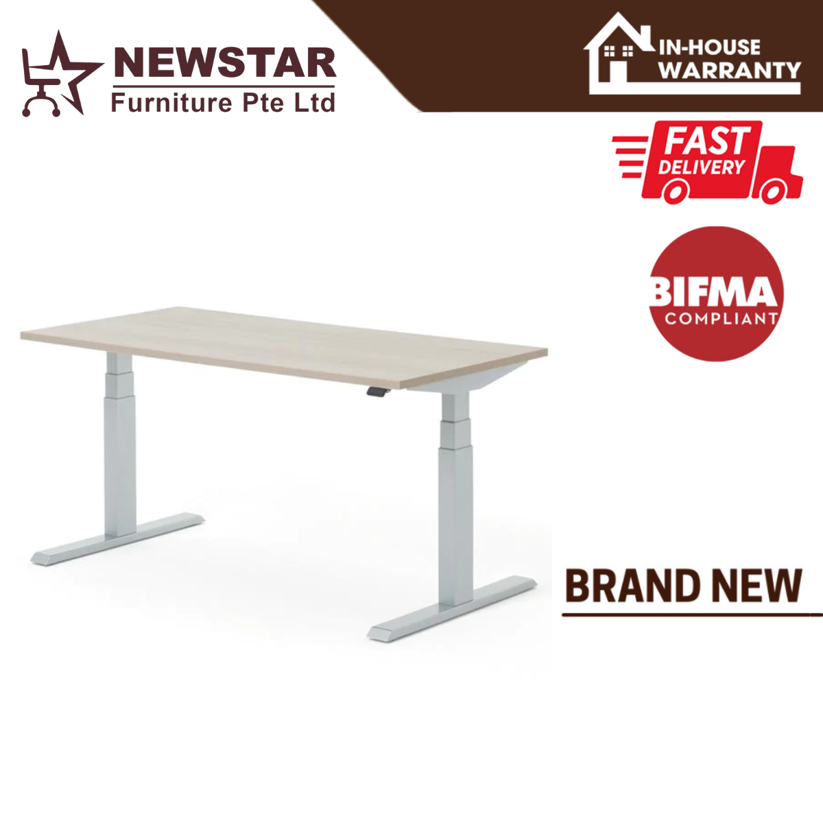 Height Adjustable Office Table – Newstar Furniture Pte Ltd