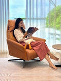 Modern High-Back Lounge Chair Sofa With Optional FootRest
