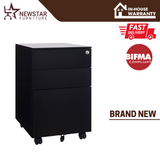 Newstar Mobile Lock Metal Pedestal 3 Drawer Steel