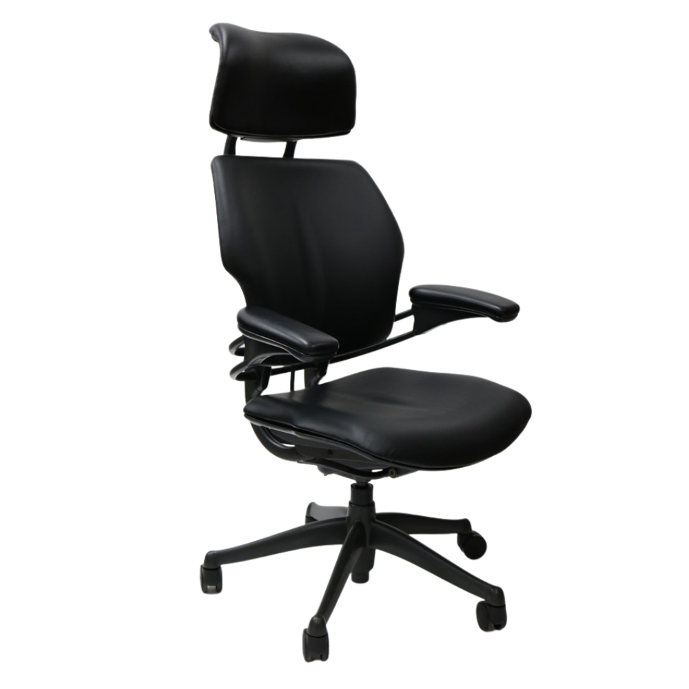 Humanscale Freedom Leather Chair With Headrest Newstar Furniture Pte Ltd