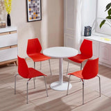 Office White Round Tea Pantry Table