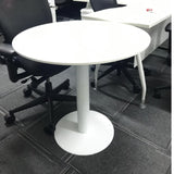 Office White Round Tea Pantry Table