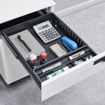 Mobile Metal Pedestal with Digital Lock, 3 Drawer File Cabinet