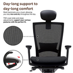 SIDIZ T50 Mesh Chair, Ergonomic Home Office Chair, Ergonomic Task Chair Without Headrest