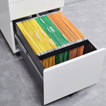 Mobile Metal Pedestal with Digital Lock, 3 Drawer File Cabinet