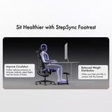LiberNovo StepSync Ergonomic Footrest for Omni SE — 10° Tilt & Dual-Height Leg Support