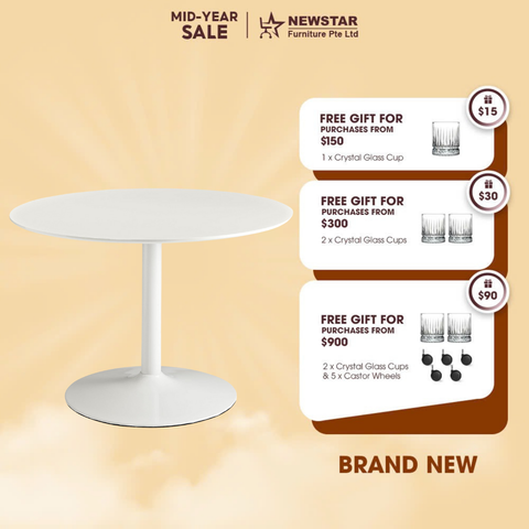 Office White Round Tea Pantry Table
