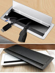 Soft Close Flip Up Box Cable Organizer for Office Electric Wire