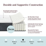 NEWSTAR Comfort 26cm Pocket Spring Mattress