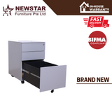 Newstar Mobile Lock Metal Pedestal 3 Drawer Steel