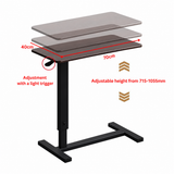 Mobile Height-Adjustable Standing Desk with Gas Lift — Portable Workstation | Singapore