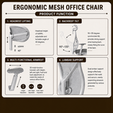 Parke Ergonomic Mesh Office Chair with Headrest