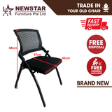 Newstar Foldable chair, Guest chair, With optional writing table