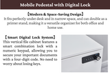 Mobile Metal Pedestal with Digital Lock, 3 Drawer File Cabinet