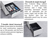 Mobile Metal Pedestal with Digital Lock, 3 Drawer File Cabinet