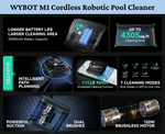 WYBOT M1 Rechargeable Cordless Robotic Pool Cleaner