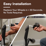 Heavy Duty Office Chair Caster Wheels, Set of 5, Incredibly Smooth & Quiet Casters