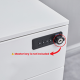 Mobile Metal Pedestal with Digital Lock, 3 Drawer File Cabinet