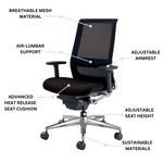 KOKUYO AIRFORT Air Lumbar Ergonomic Chair
