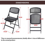 TADRIA Foldable Chair, Space-Saving, Compact, Portable, Folding Chair, Office Chair, Lecture Chair