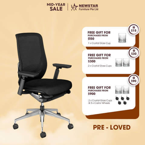 Okamura Zephyr Light Mesh Chair with Lumbar Support