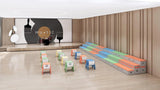 Nova Riser choral risers set up in a school music room