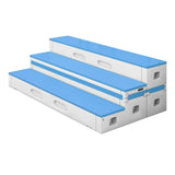 Nova Riser modular three-tier choral riser, 1250 mm blue unit on white