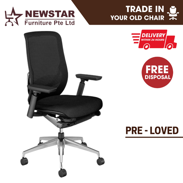 Okamura Zephyr Light Mesh Chair with Lumbar Support – Newstar