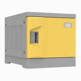 ABS student backpack locker 384mm full height in yellow - Newstar Singapore