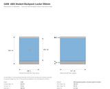 G456 locker dimension drawing: front and side elevation - Newstar Singapore