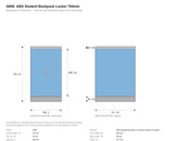 G606 locker dimension drawing: front and side elevation - Newstar Singapore