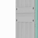 ABS locker body panel and door joint detail in green