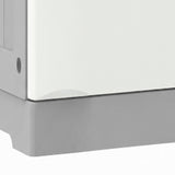 Base plinth detail of the 1024mm ABS student locker in white