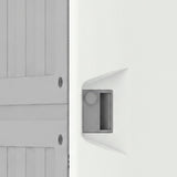 Recessed handle and lock on the white ABS student backpack locker door