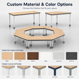 Mobile Classroom Desk with Lockable Castors — Custom Sizes