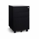 3-Drawer Steel Pedestal Cabinet — Central Lock | Mobile | Under-Desk